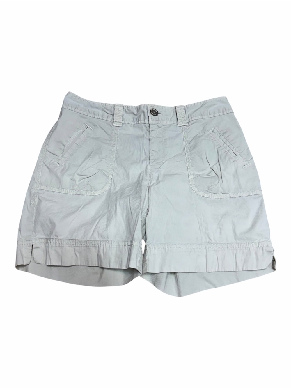 Eddie Bauer Size 2 Light Khaki Stretch Cotton Casual Hiking Utility Shorts - Picture 1 of 9